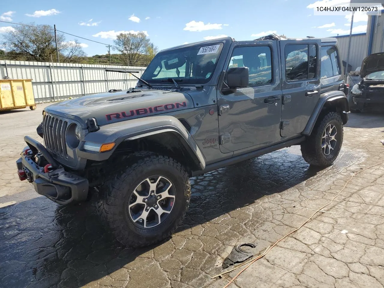 2020 Jeep Wrangler Unlimited Rubicon VIN: 1C4HJXFG4LW120673 Lot: 76501684