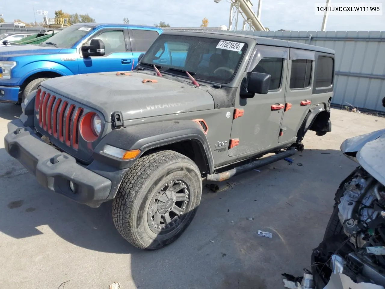 2020 Jeep Wrangler Unlimited Sport VIN: 1C4HJXDGXLW111995 Lot: 77021624