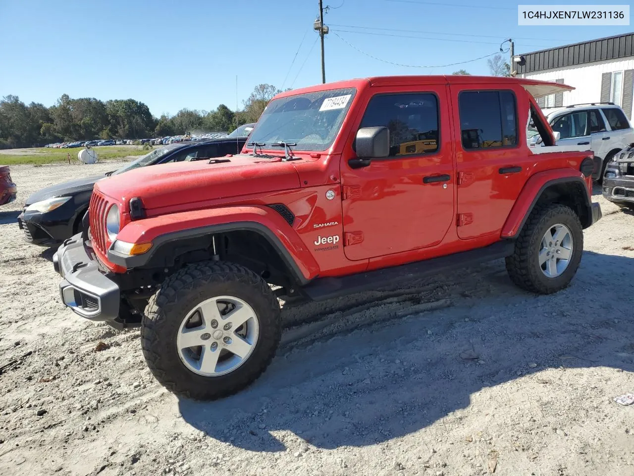 2020 Jeep Wrangler Unlimited Sahara VIN: 1C4HJXEN7LW231136 Lot: 77194434