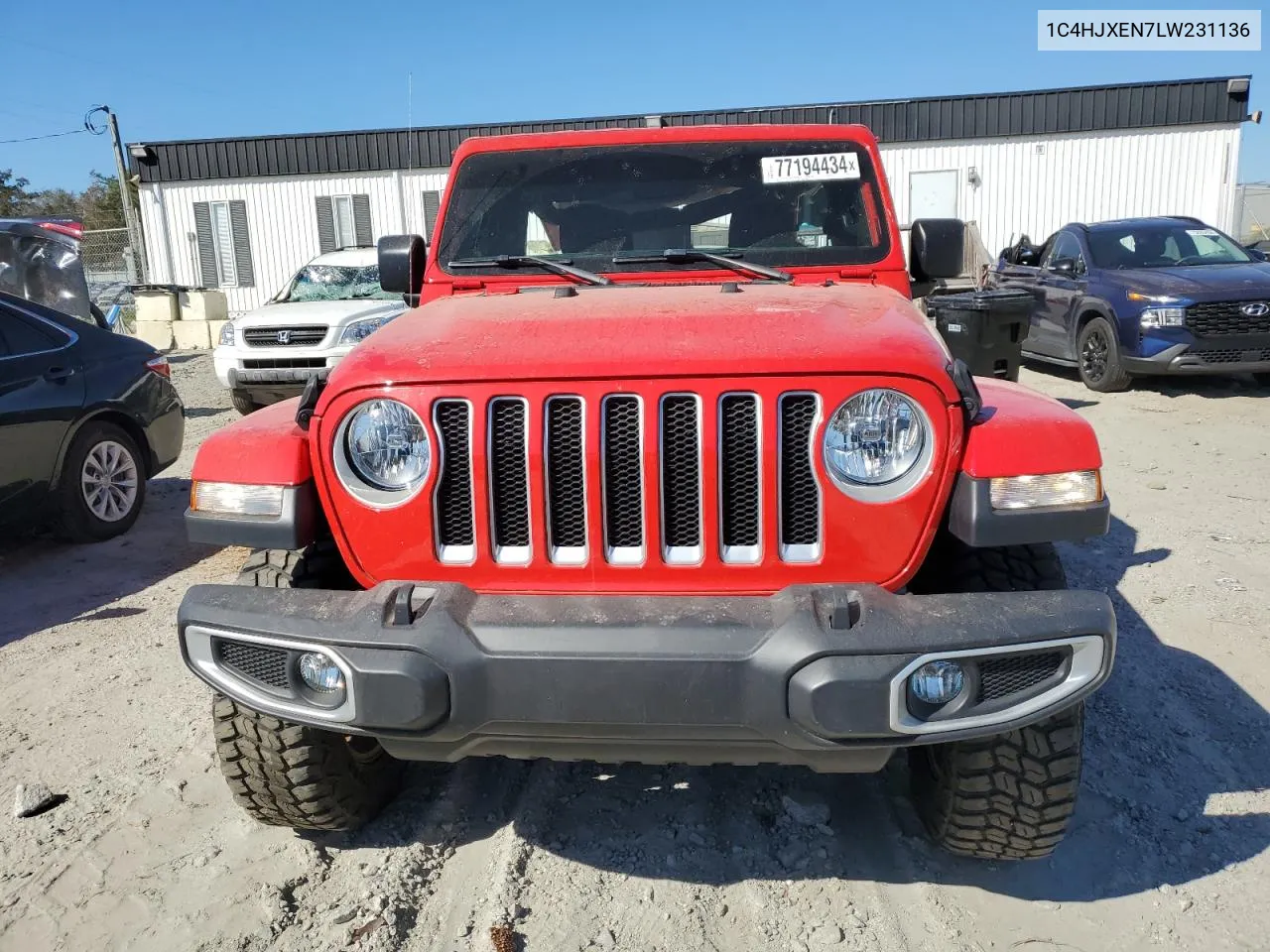 2020 Jeep Wrangler Unlimited Sahara VIN: 1C4HJXEN7LW231136 Lot: 77194434