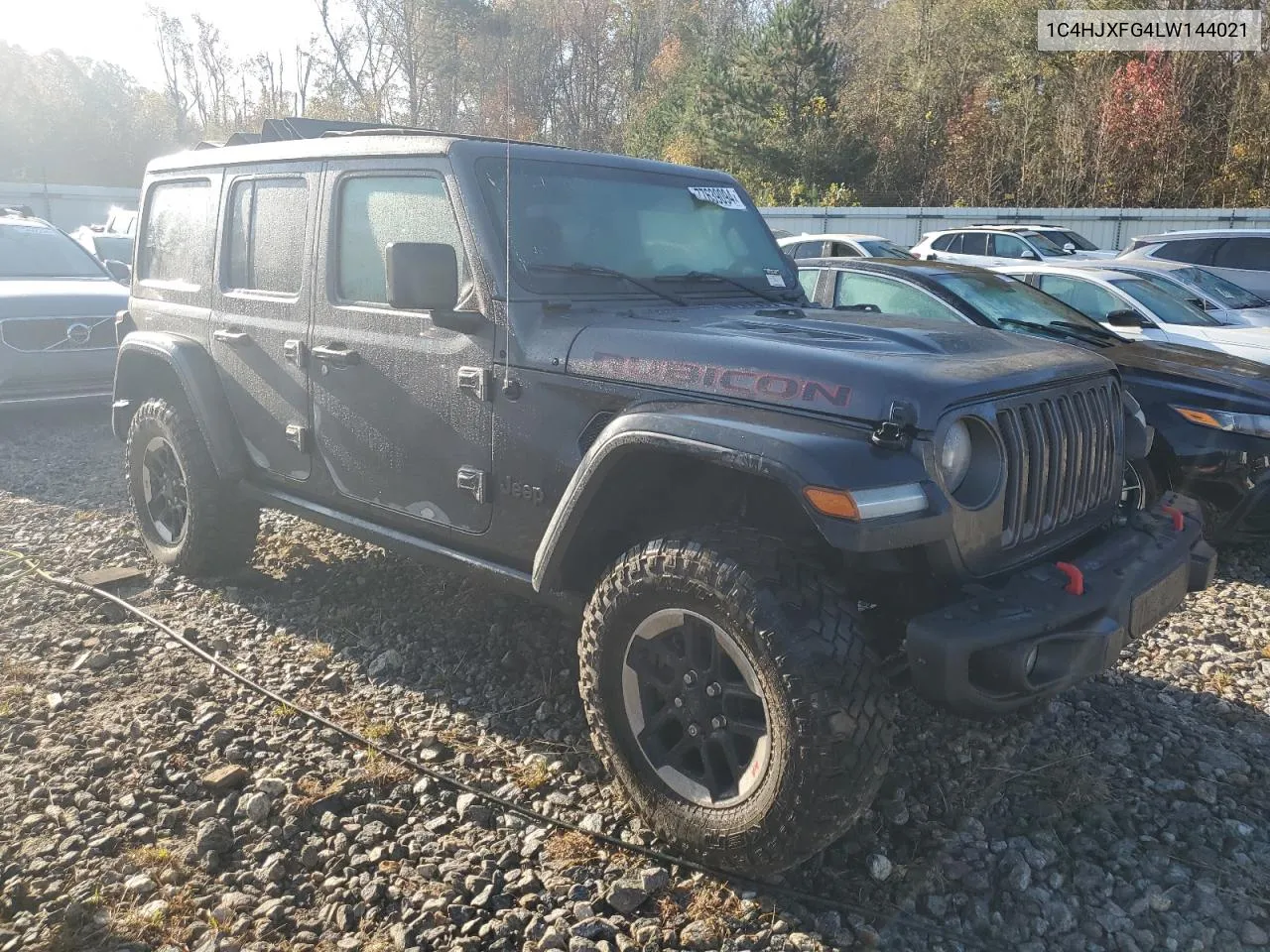 2020 Jeep Wrangler Unlimited Rubicon VIN: 1C4HJXFG4LW144021 Lot: 77639094