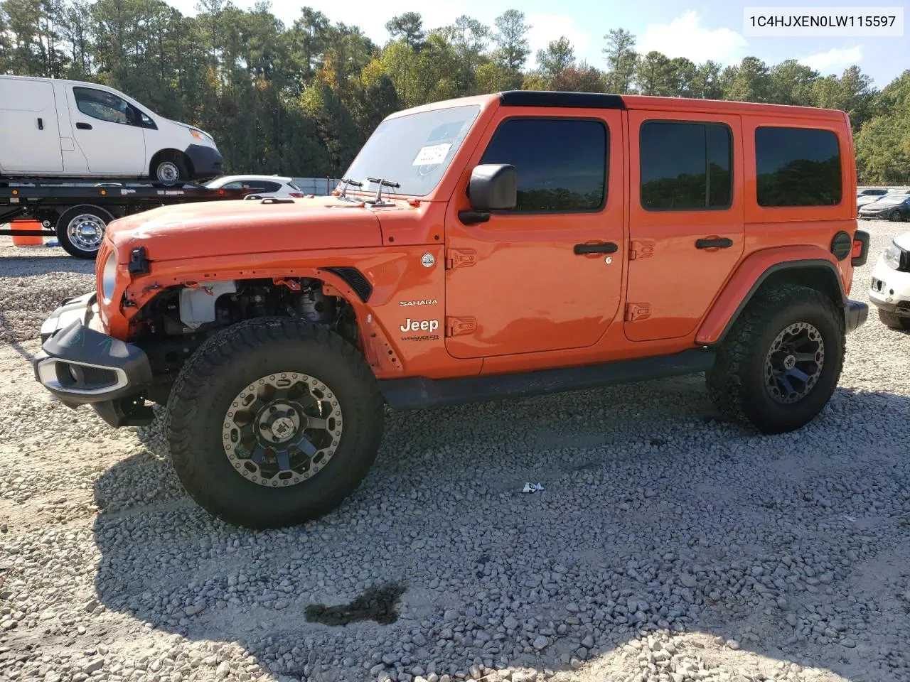 2020 Jeep Wrangler Unlimited Sahara VIN: 1C4HJXEN0LW115597 Lot: 78200314