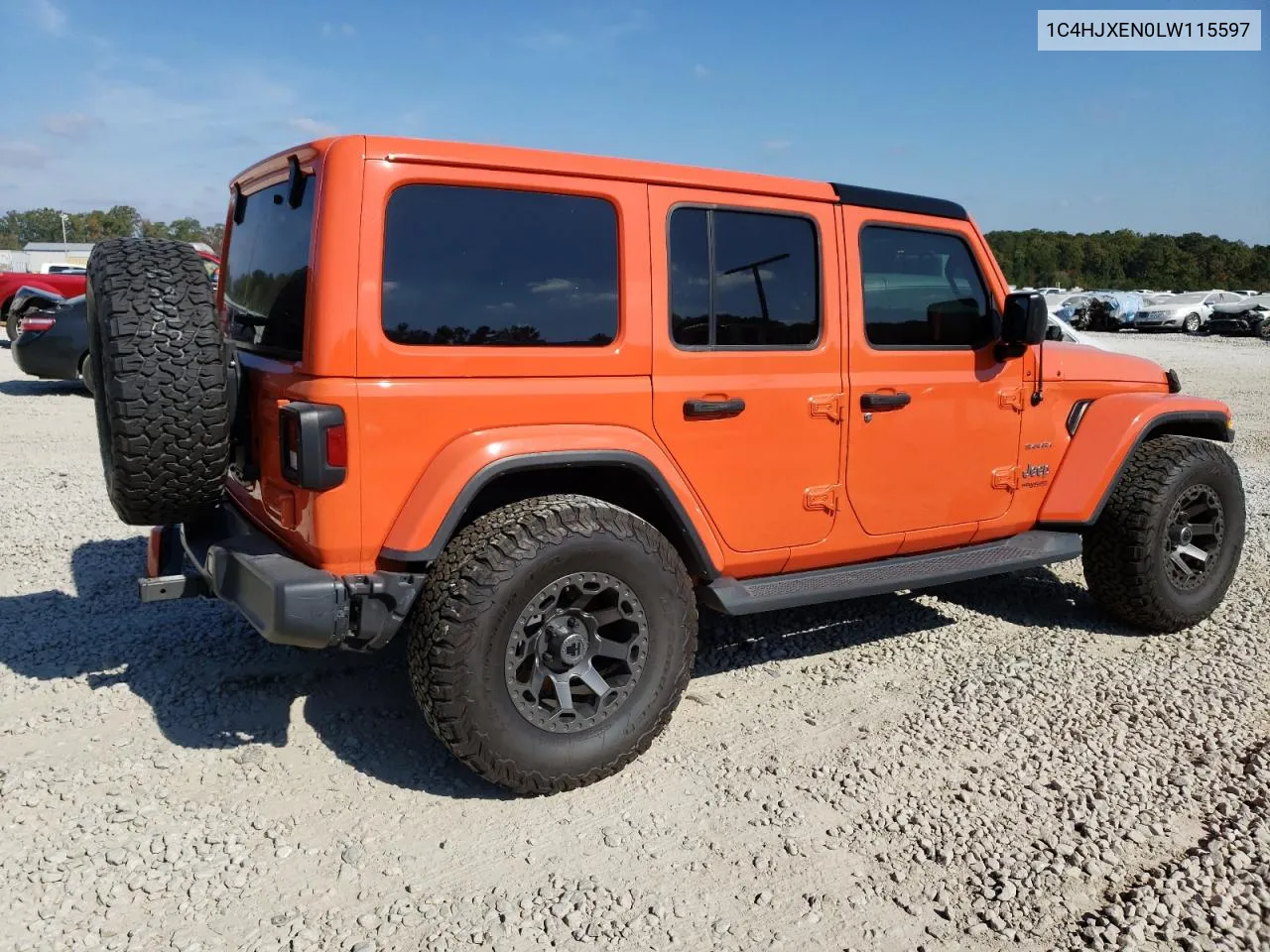 2020 Jeep Wrangler Unlimited Sahara VIN: 1C4HJXEN0LW115597 Lot: 78200314