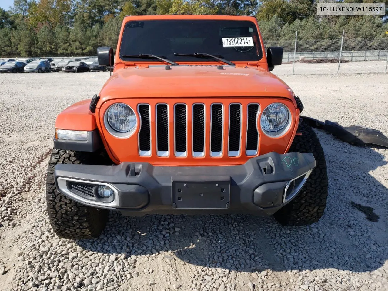 2020 Jeep Wrangler Unlimited Sahara VIN: 1C4HJXEN0LW115597 Lot: 78200314