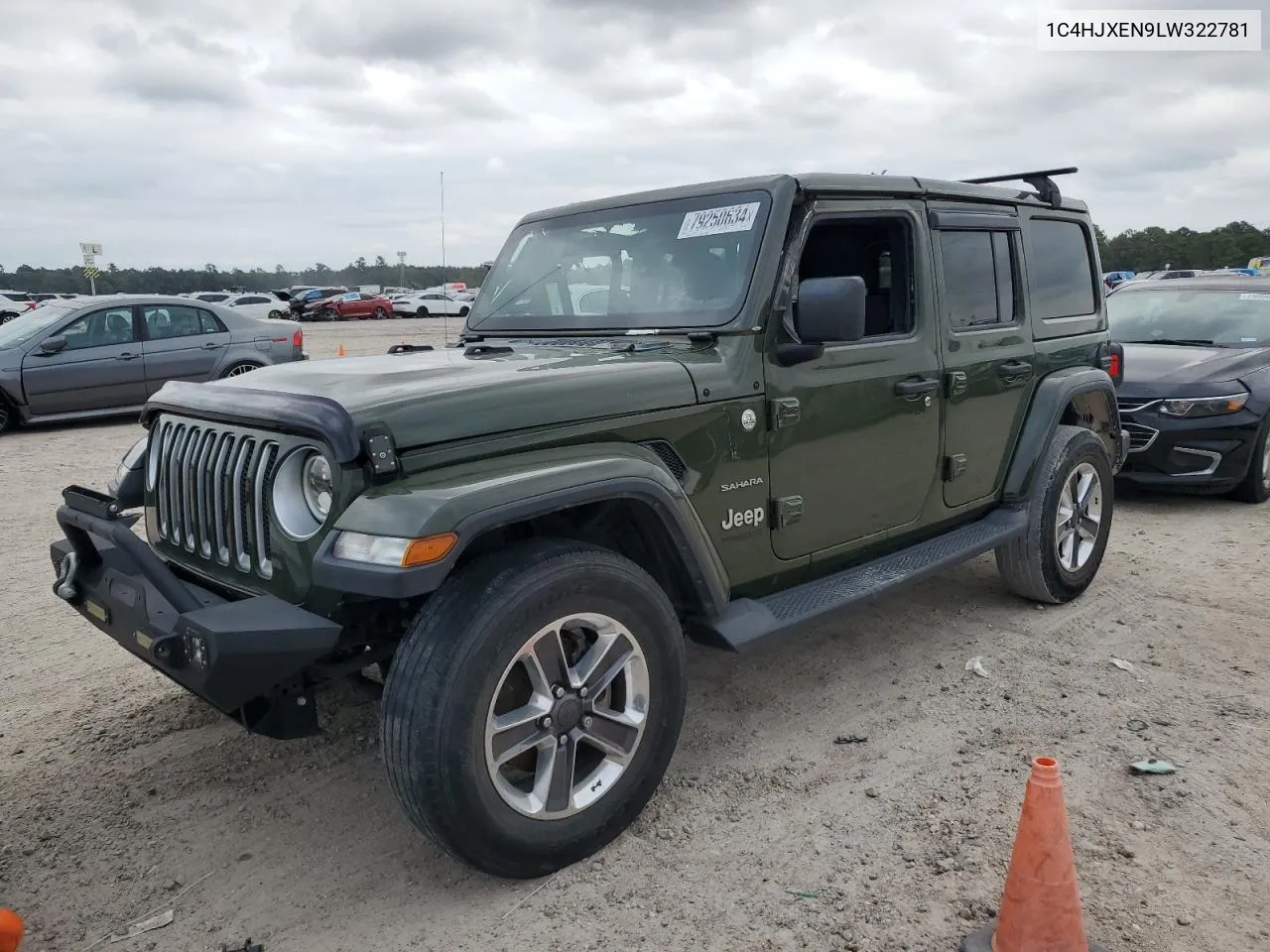 2020 Jeep Wrangler Unlimited Sahara VIN: 1C4HJXEN9LW322781 Lot: 79250634