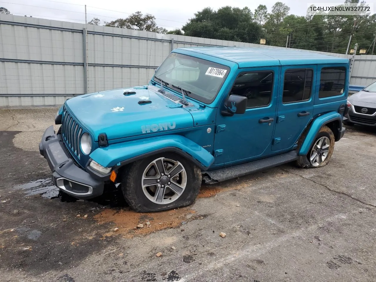 2020 Jeep Wrangler Unlimited Sahara VIN: 1C4HJXEN0LW327772 Lot: 80170964