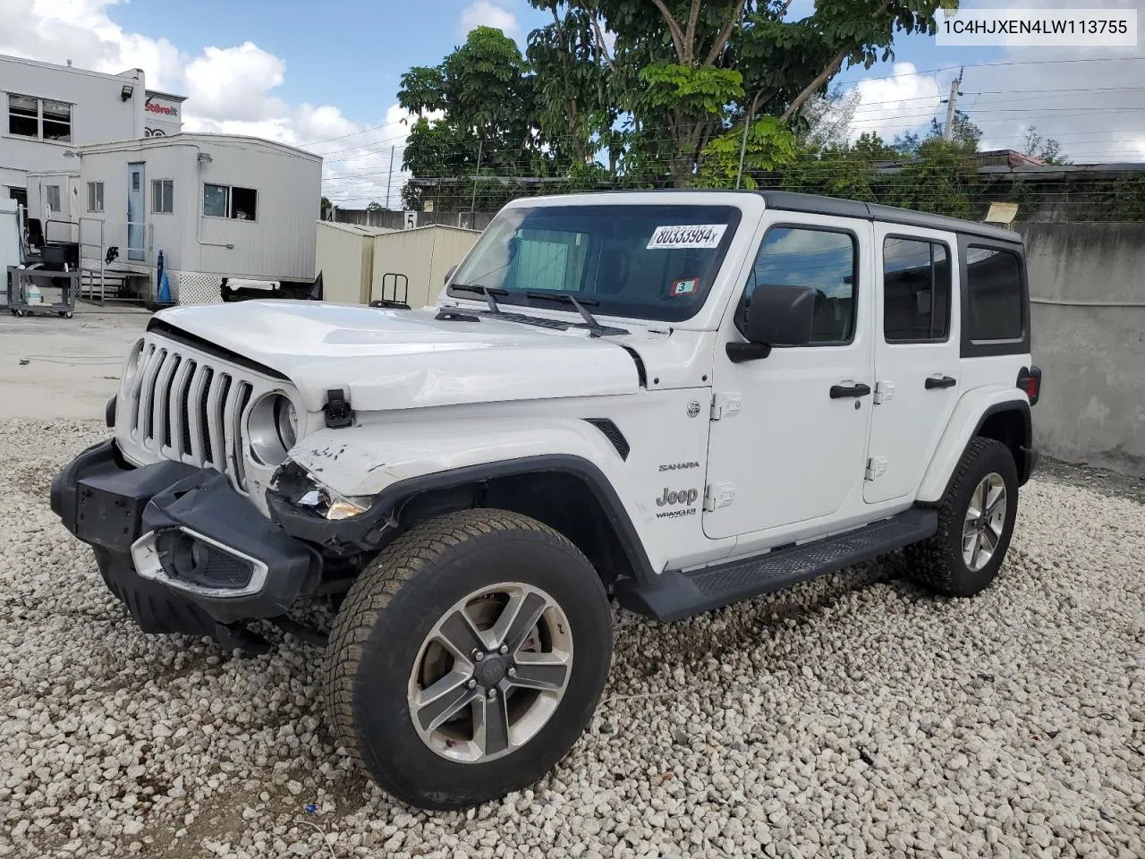 2020 Jeep Wrangler Unlimited Sahara VIN: 1C4HJXEN4LW113755 Lot: 80333984