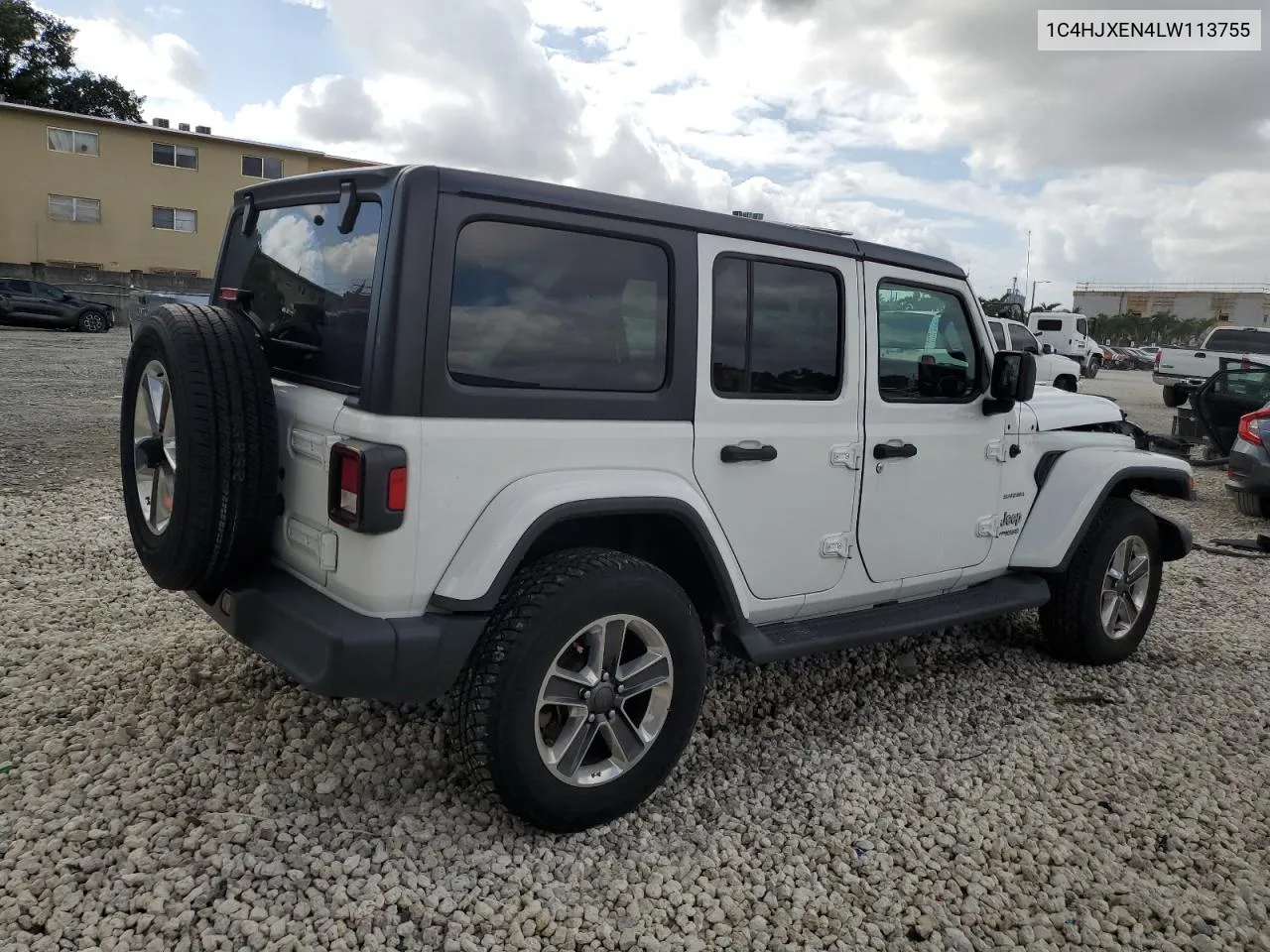 2020 Jeep Wrangler Unlimited Sahara VIN: 1C4HJXEN4LW113755 Lot: 80333984