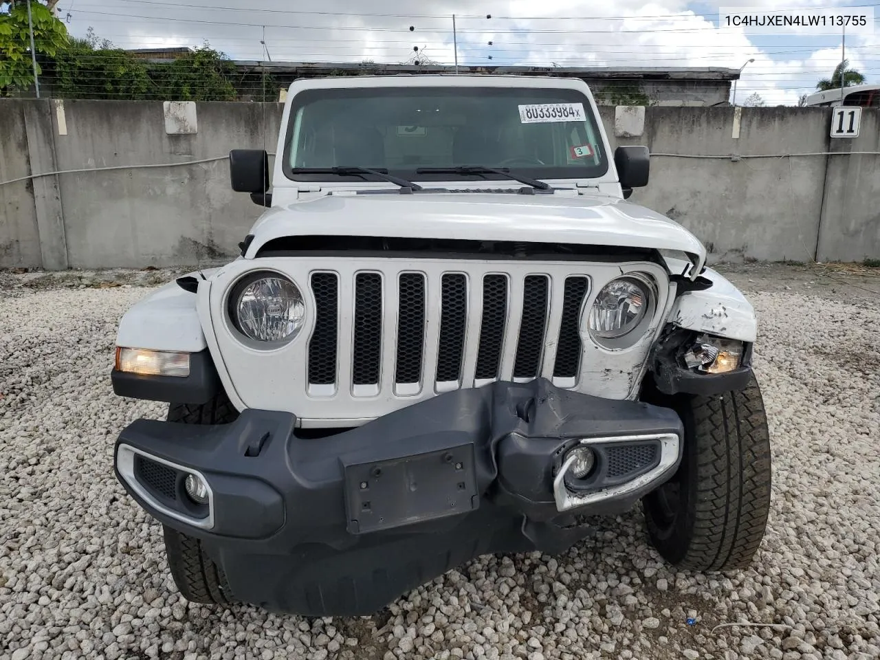 2020 Jeep Wrangler Unlimited Sahara VIN: 1C4HJXEN4LW113755 Lot: 80333984