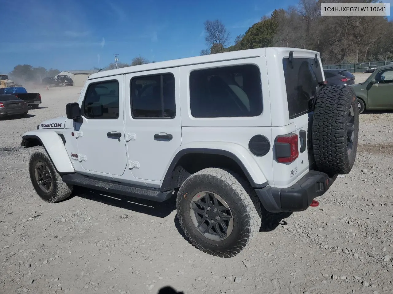 2020 Jeep Wrangler Unlimited Rubicon VIN: 1C4HJXFG7LW110641 Lot: 80449584