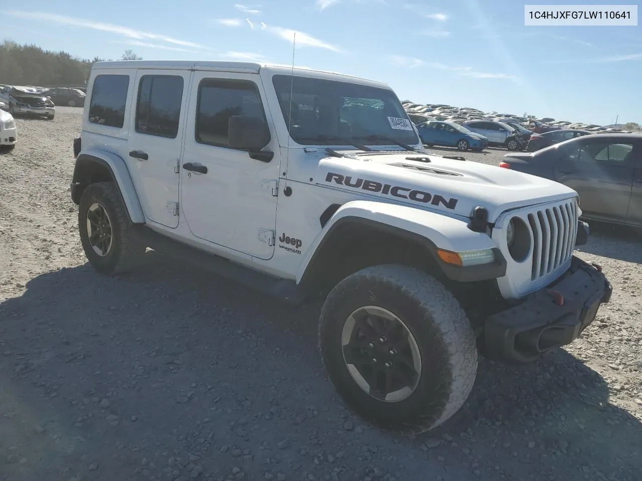 2020 Jeep Wrangler Unlimited Rubicon VIN: 1C4HJXFG7LW110641 Lot: 80449584