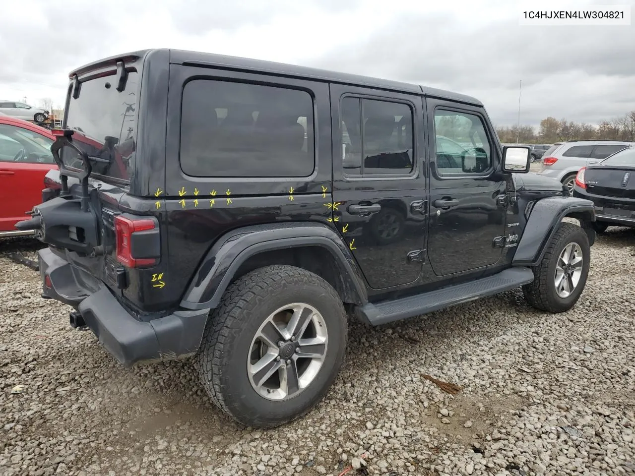 2020 Jeep Wrangler Unlimited Sahara VIN: 1C4HJXEN4LW304821 Lot: 80498984