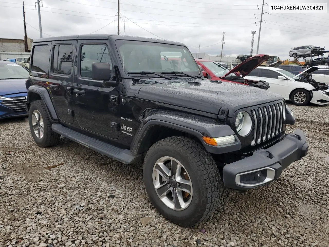 2020 Jeep Wrangler Unlimited Sahara VIN: 1C4HJXEN4LW304821 Lot: 80498984