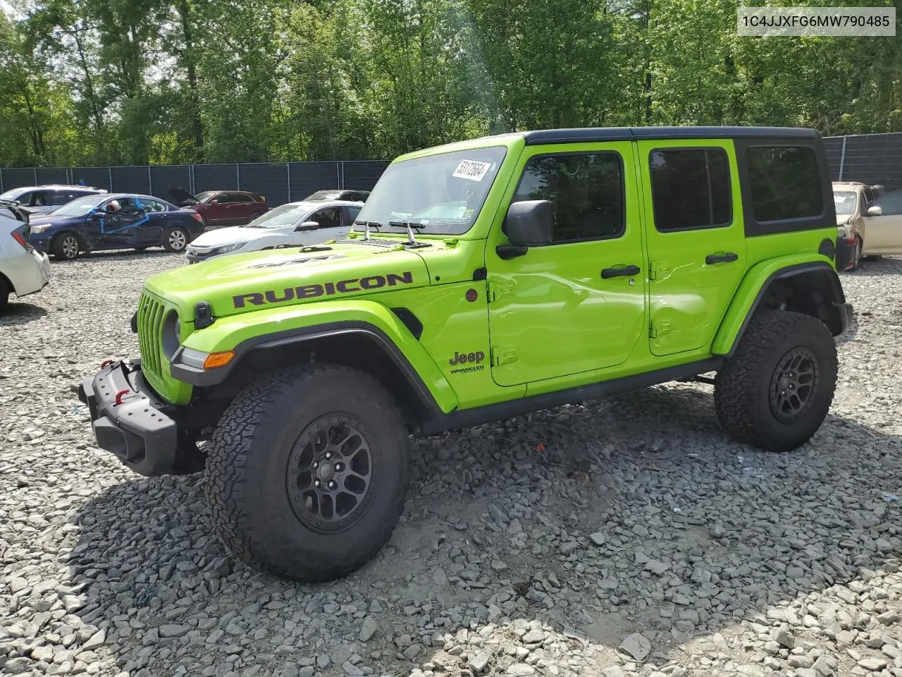 2021 Jeep Wrangler Unlimited Rubicon VIN: 1C4JJXFG6MW790485 Lot: 53172664