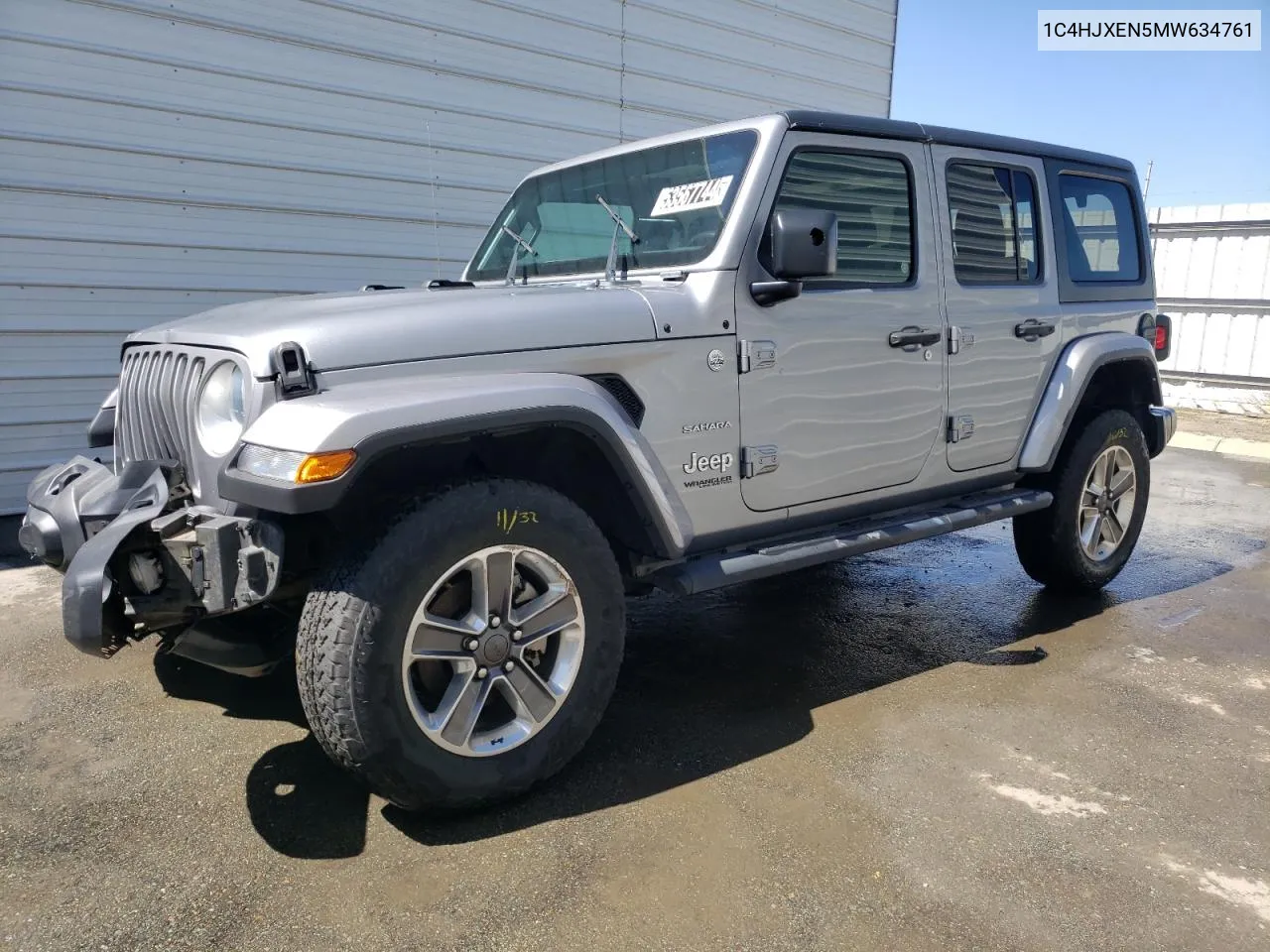 2021 Jeep Wrangler Unlimited Sahara VIN: 1C4HJXEN5MW634761 Lot: 53567744