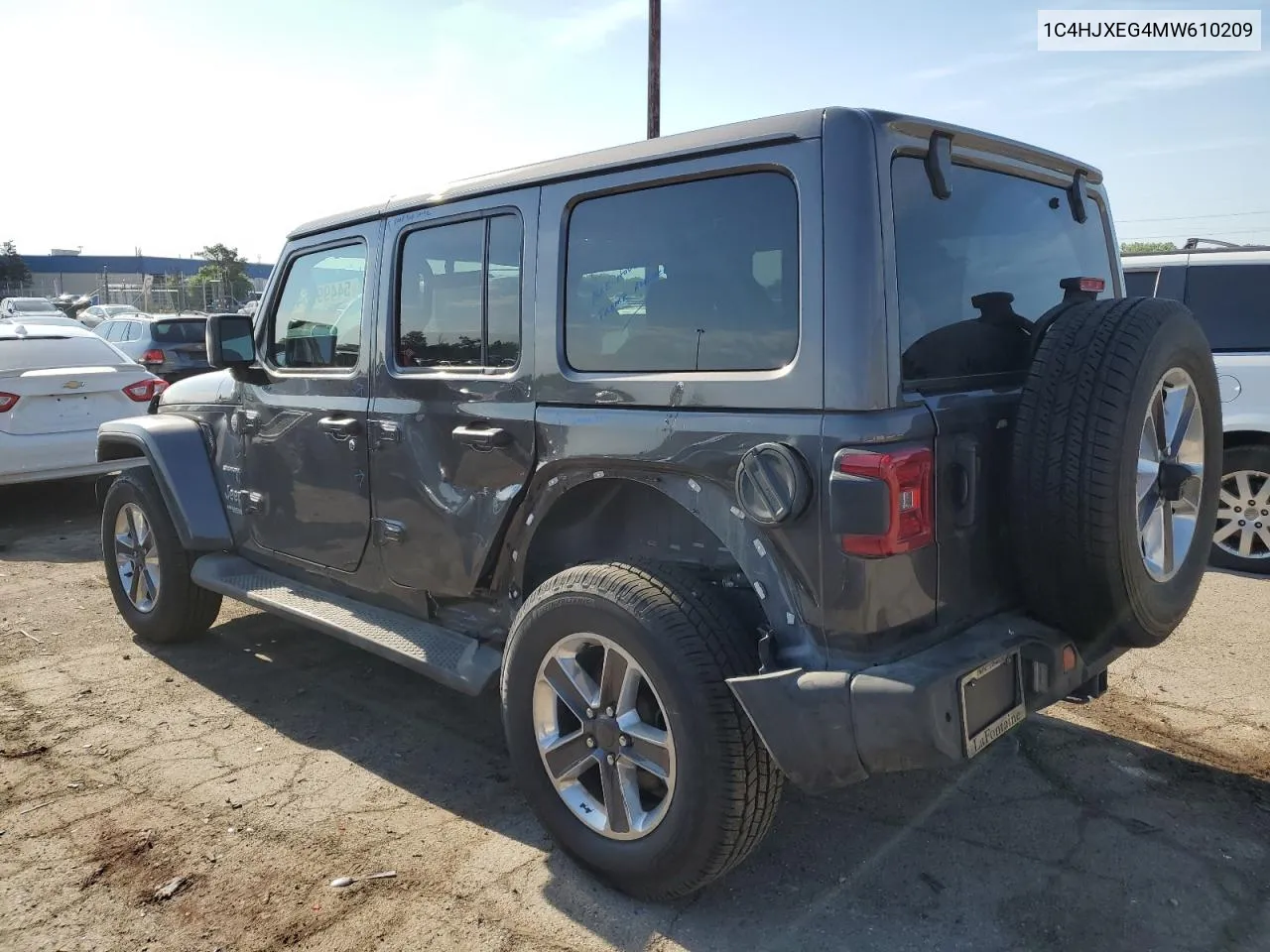 2021 Jeep Wrangler Unlimited Sahara VIN: 1C4HJXEG4MW610209 Lot: 54499964