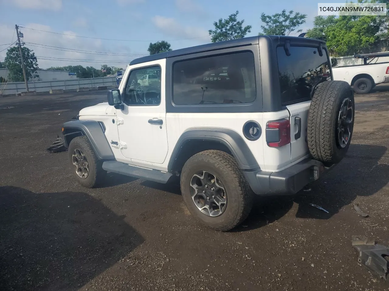 1C4GJXAN9MW726831 2021 Jeep Wrangler Sport