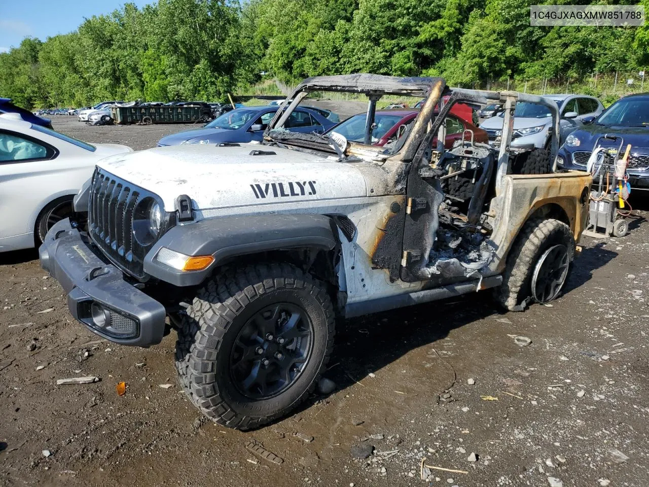 2021 Jeep Wrangler Sport VIN: 1C4GJXAGXMW851788 Lot: 56016754