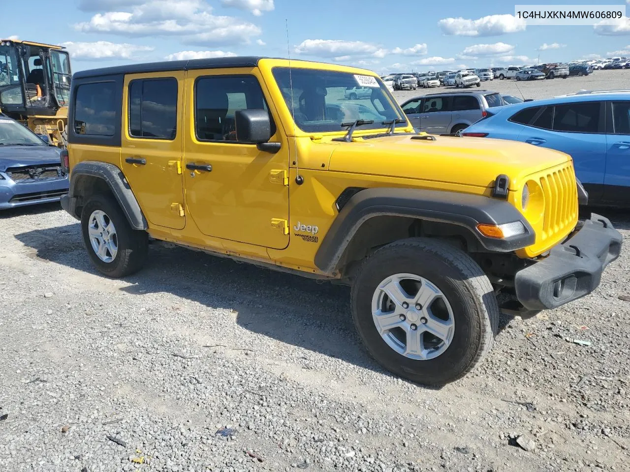 2021 Jeep Wrangler Unlimited Sport VIN: 1C4HJXKN4MW606809 Lot: 56288484