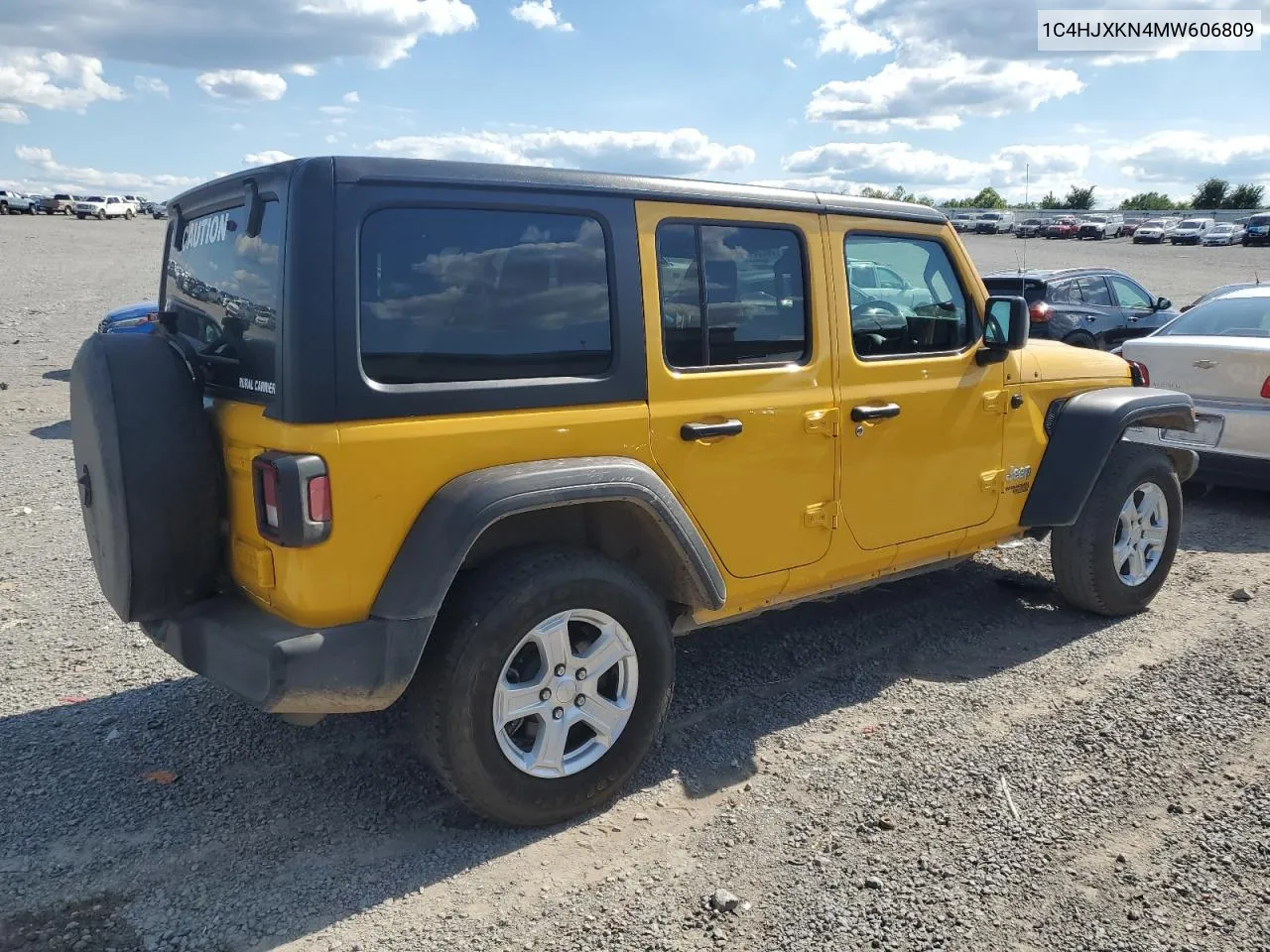 2021 Jeep Wrangler Unlimited Sport VIN: 1C4HJXKN4MW606809 Lot: 56288484