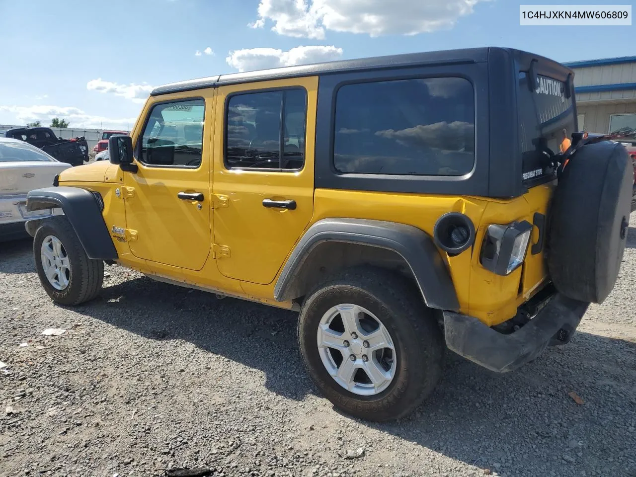 2021 Jeep Wrangler Unlimited Sport VIN: 1C4HJXKN4MW606809 Lot: 56288484