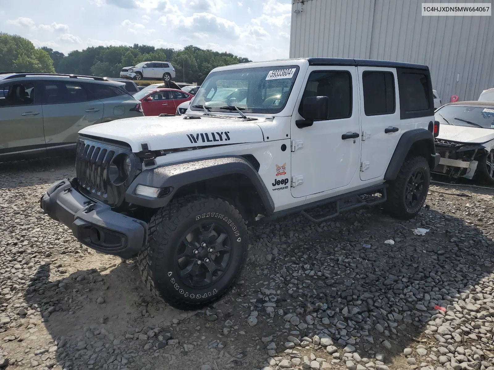 2021 Jeep Wrangler Unlimited Sport VIN: 1C4HJXDN5MW664067 Lot: 59333604