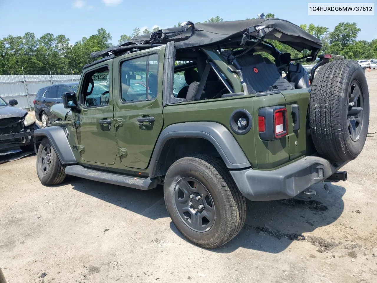 2021 Jeep Wrangler Unlimited Sport VIN: 1C4HJXDG6MW737612 Lot: 60875264