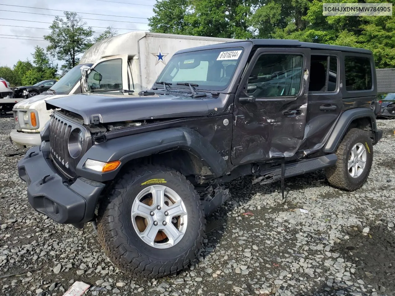 2021 Jeep Wrangler Unlimited Sport VIN: 1C4HJXDN5MW784905 Lot: 61016244