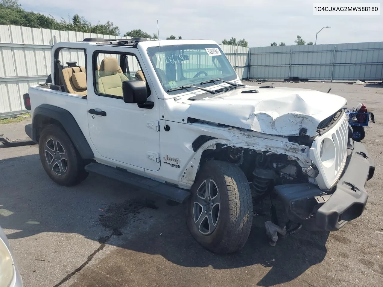 2021 Jeep Wrangler Sport VIN: 1C4GJXAG2MW588180 Lot: 62866964