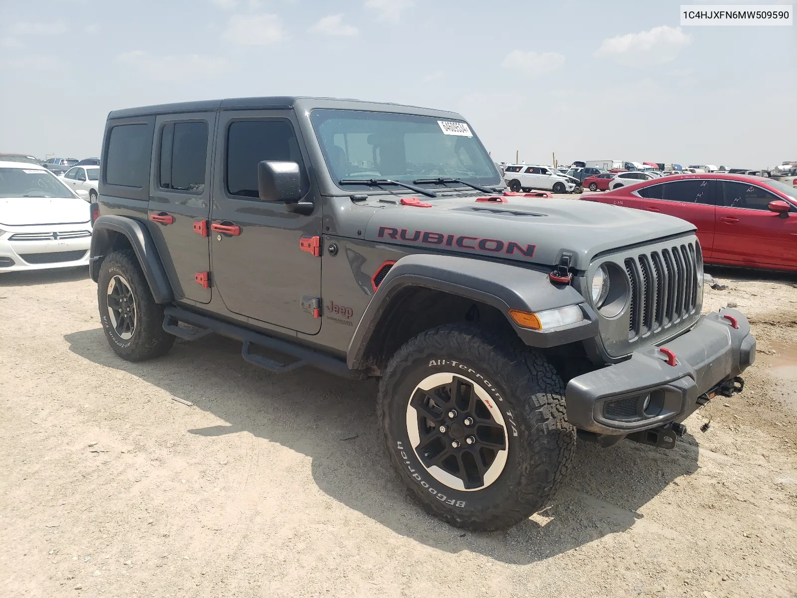 2021 Jeep Wrangler Unlimited Rubicon VIN: 1C4HJXFN6MW509590 Lot: 64609534