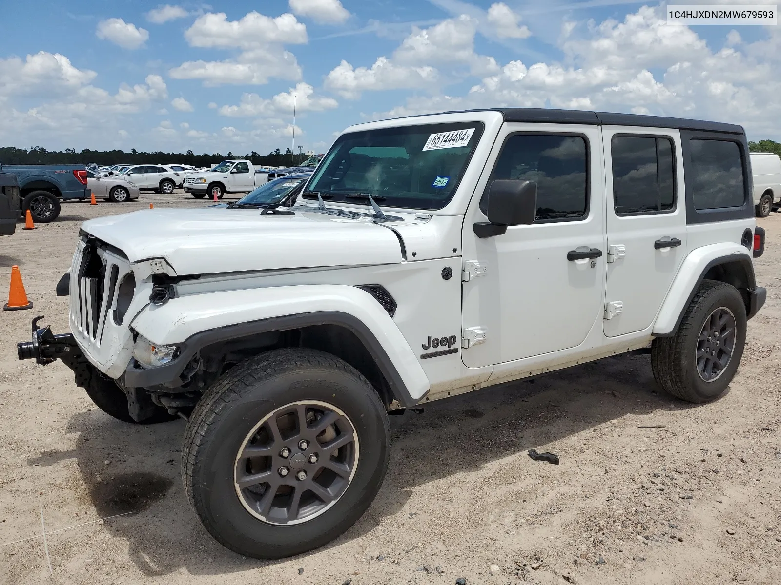 1C4HJXDN2MW679593 2021 Jeep Wrangler Unlimited Sport