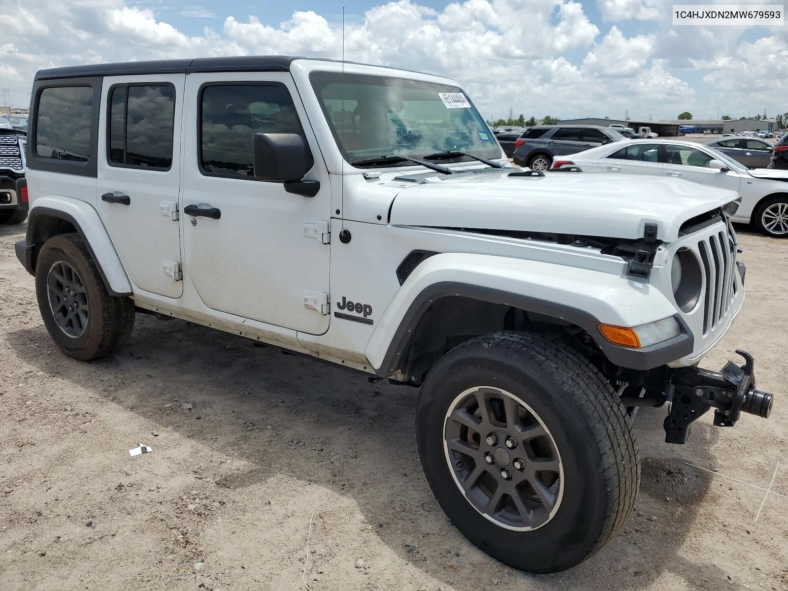 1C4HJXDN2MW679593 2021 Jeep Wrangler Unlimited Sport