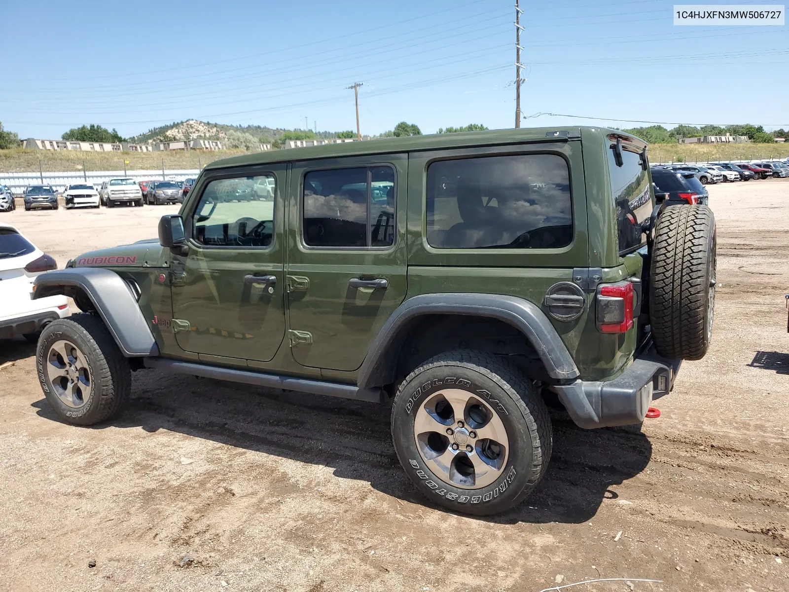 2021 Jeep Wrangler Unlimited Rubicon VIN: 1C4HJXFN3MW506727 Lot: 65911764