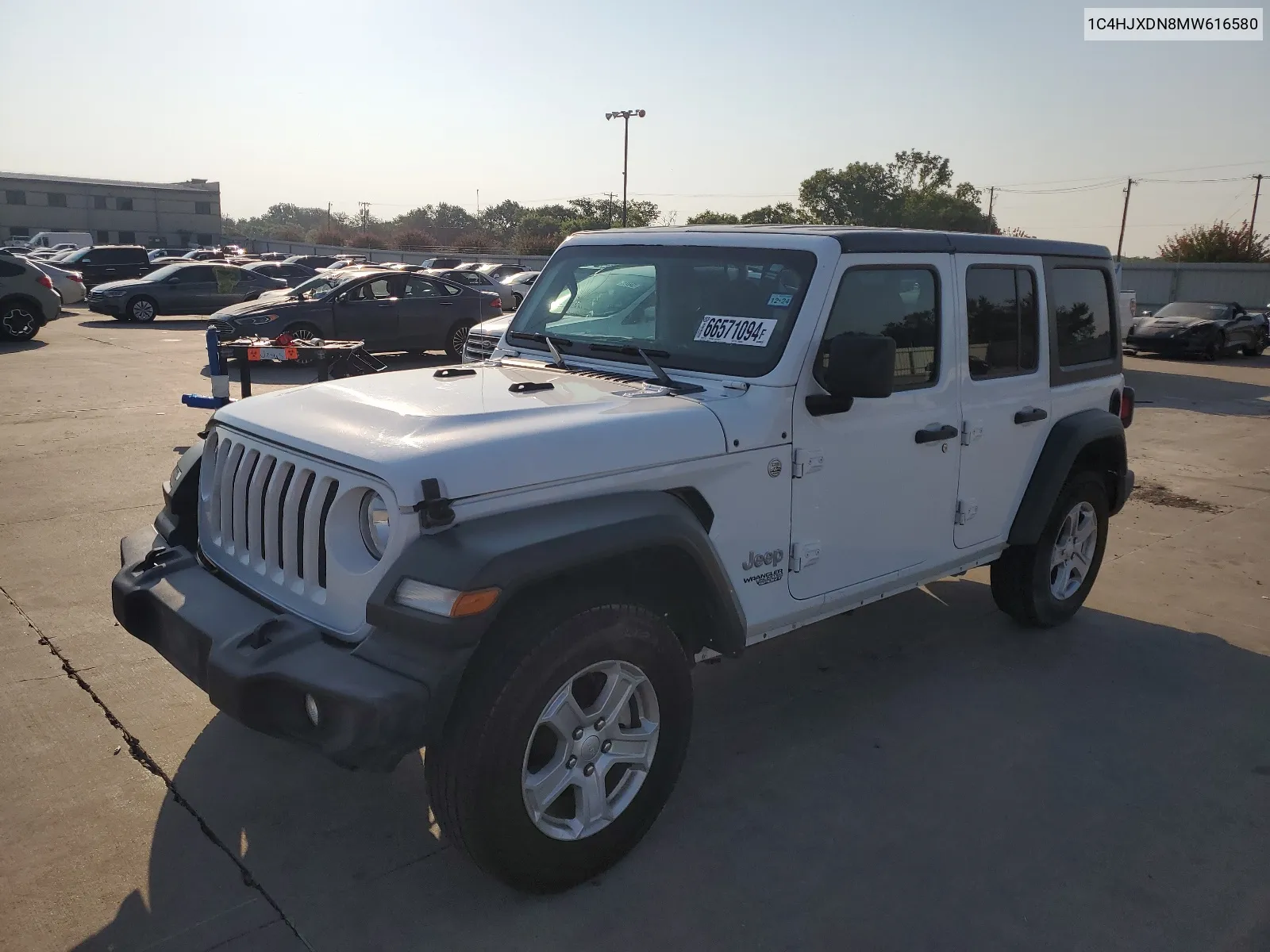 2021 Jeep Wrangler Unlimited Sport VIN: 1C4HJXDN8MW616580 Lot: 66571094