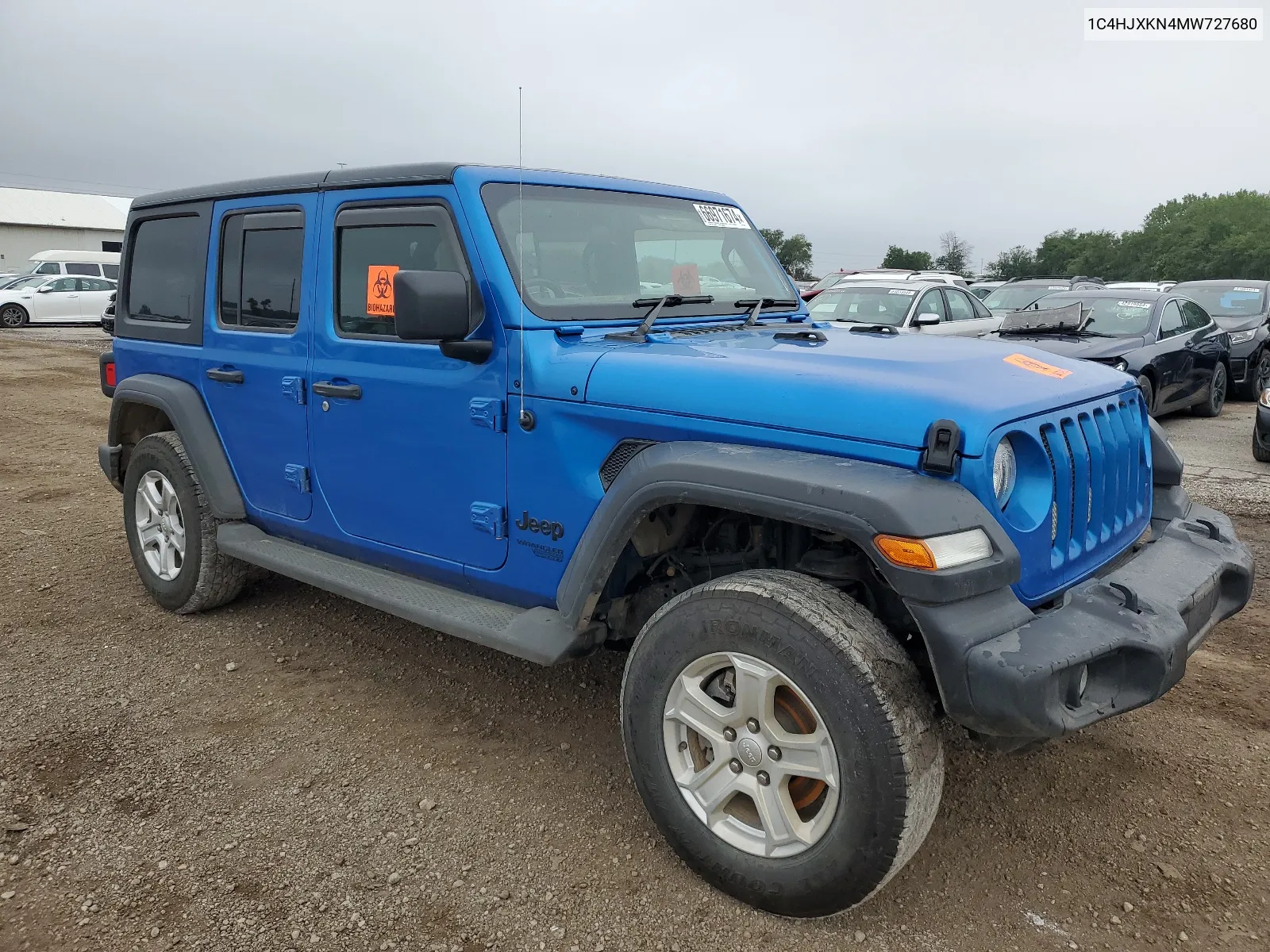 2021 Jeep Wrangler Unlimited Sport VIN: 1C4HJXKN4MW727680 Lot: 66971674