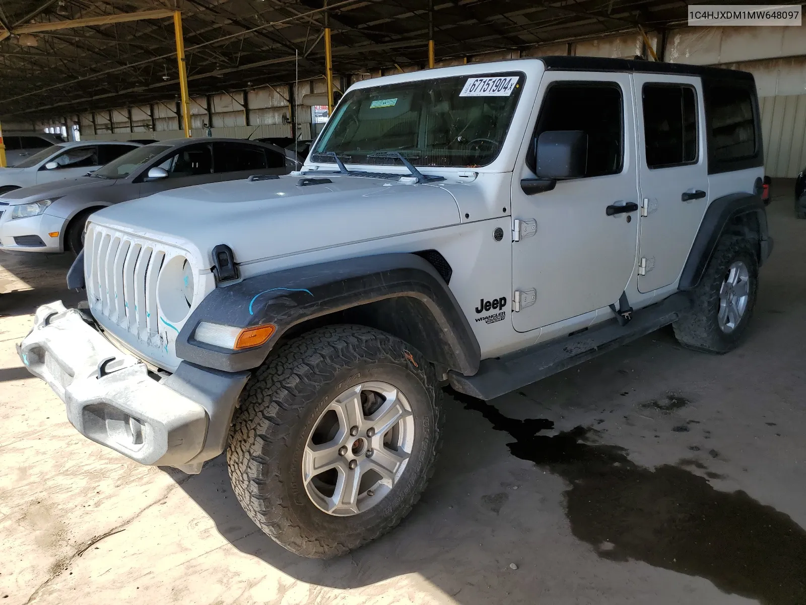 1C4HJXDM1MW648097 2021 Jeep Wrangler Unlimited Sport