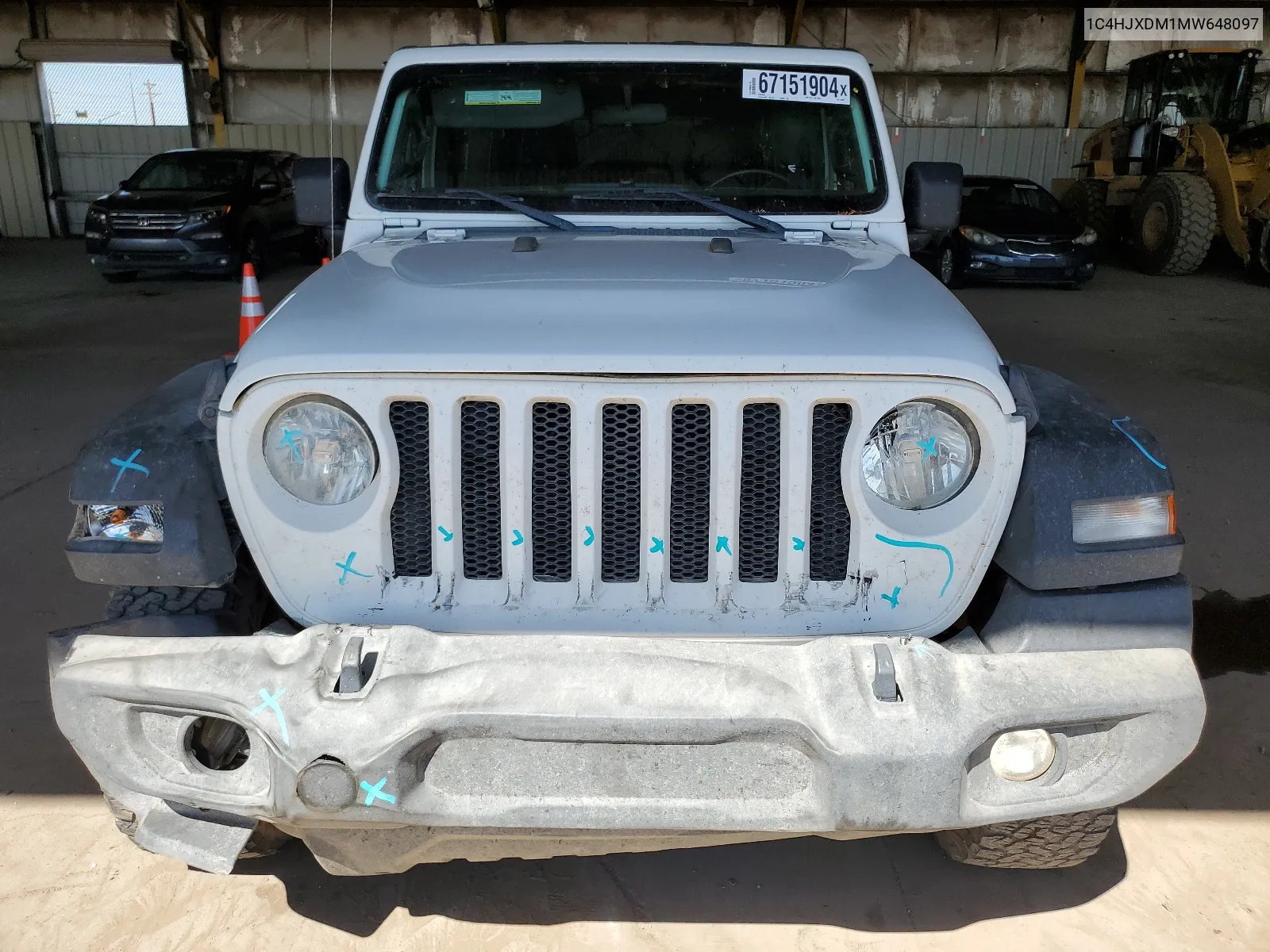 2021 Jeep Wrangler Unlimited Sport VIN: 1C4HJXDM1MW648097 Lot: 67151904