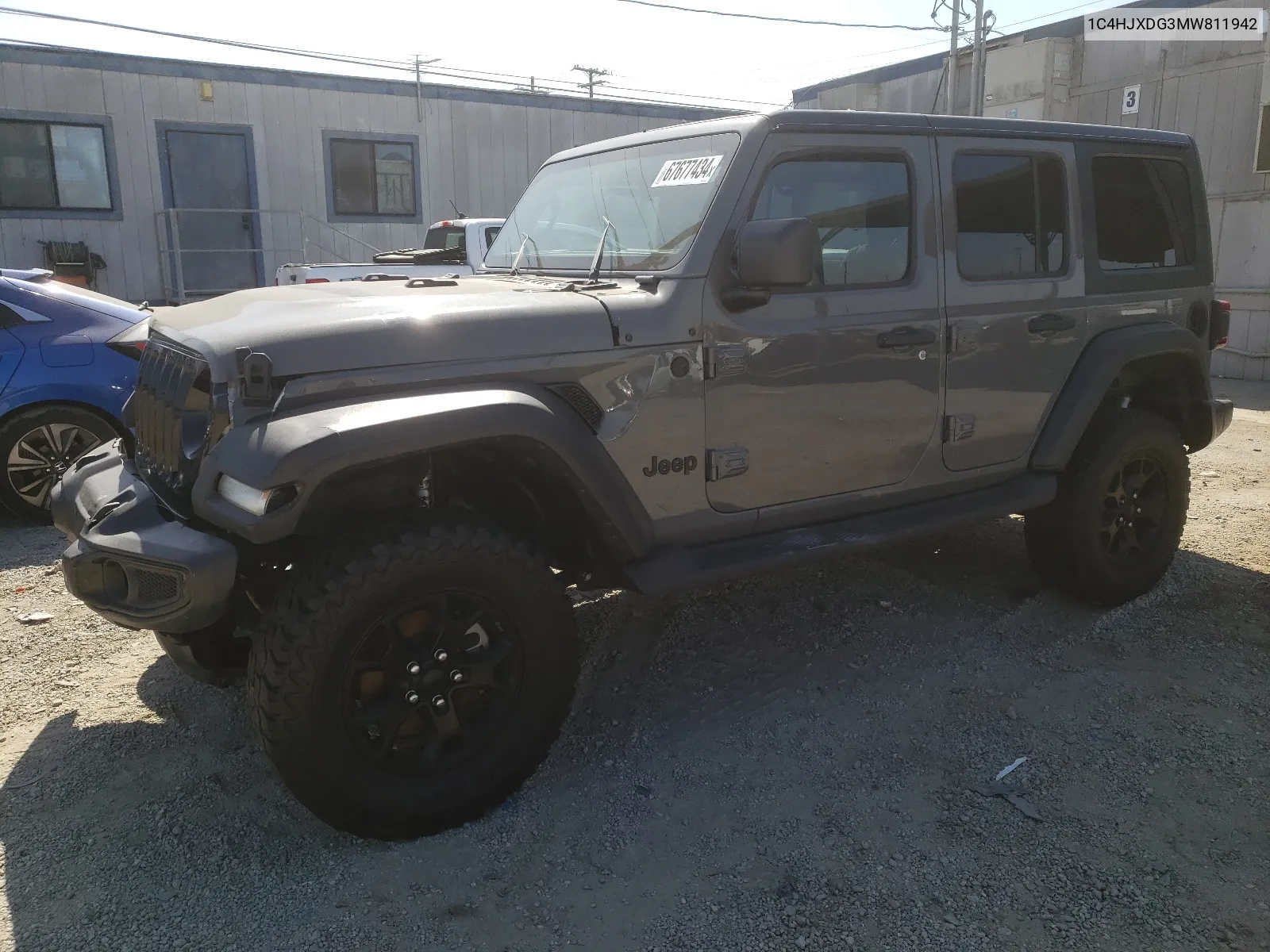 2021 Jeep Wrangler Unlimited Sport VIN: 1C4HJXDG3MW811942 Lot: 67677434