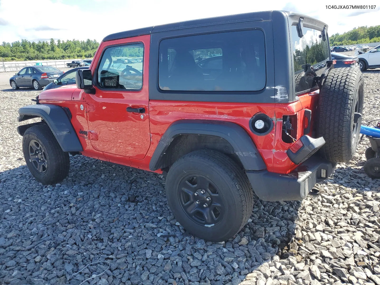 1C4GJXAG7MW801107 2021 Jeep Wrangler Sport