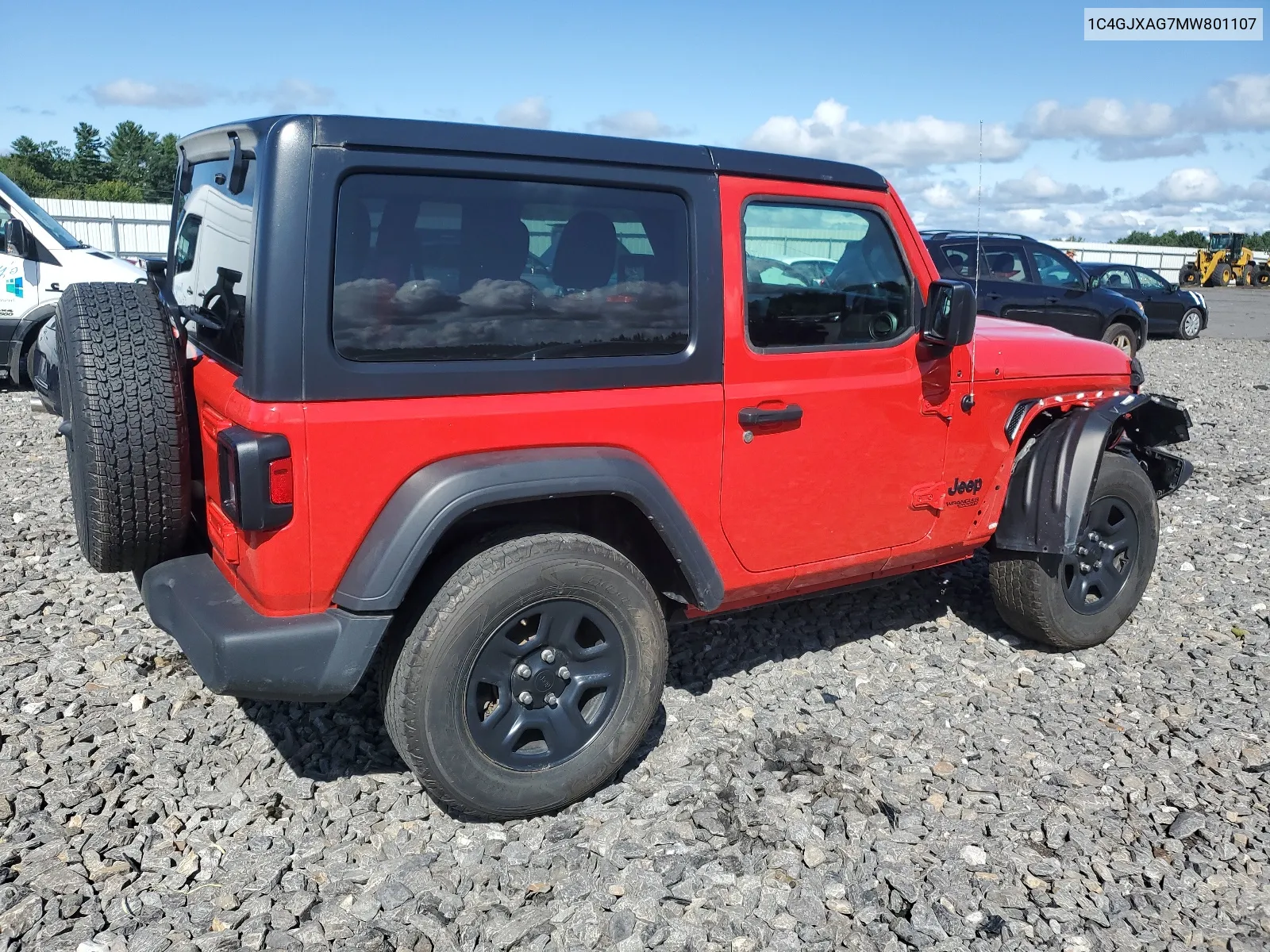 1C4GJXAG7MW801107 2021 Jeep Wrangler Sport