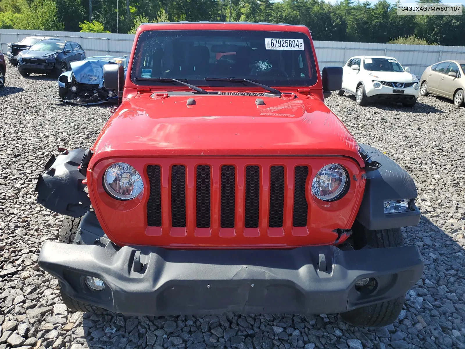 2021 Jeep Wrangler Sport VIN: 1C4GJXAG7MW801107 Lot: 67925804