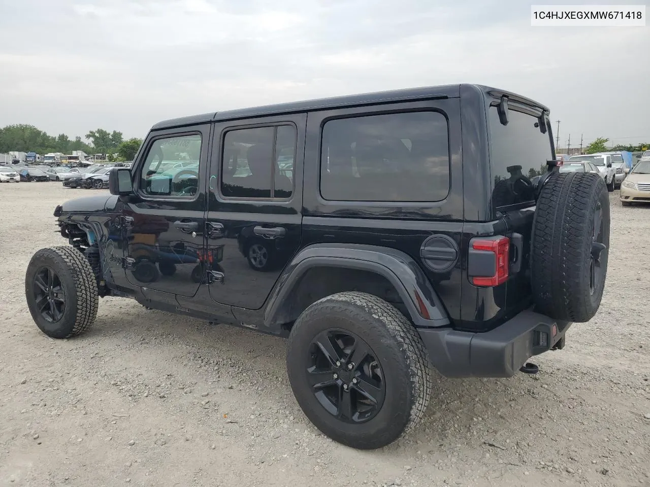 1C4HJXEGXMW671418 2021 Jeep Wrangler Unlimited Sahara