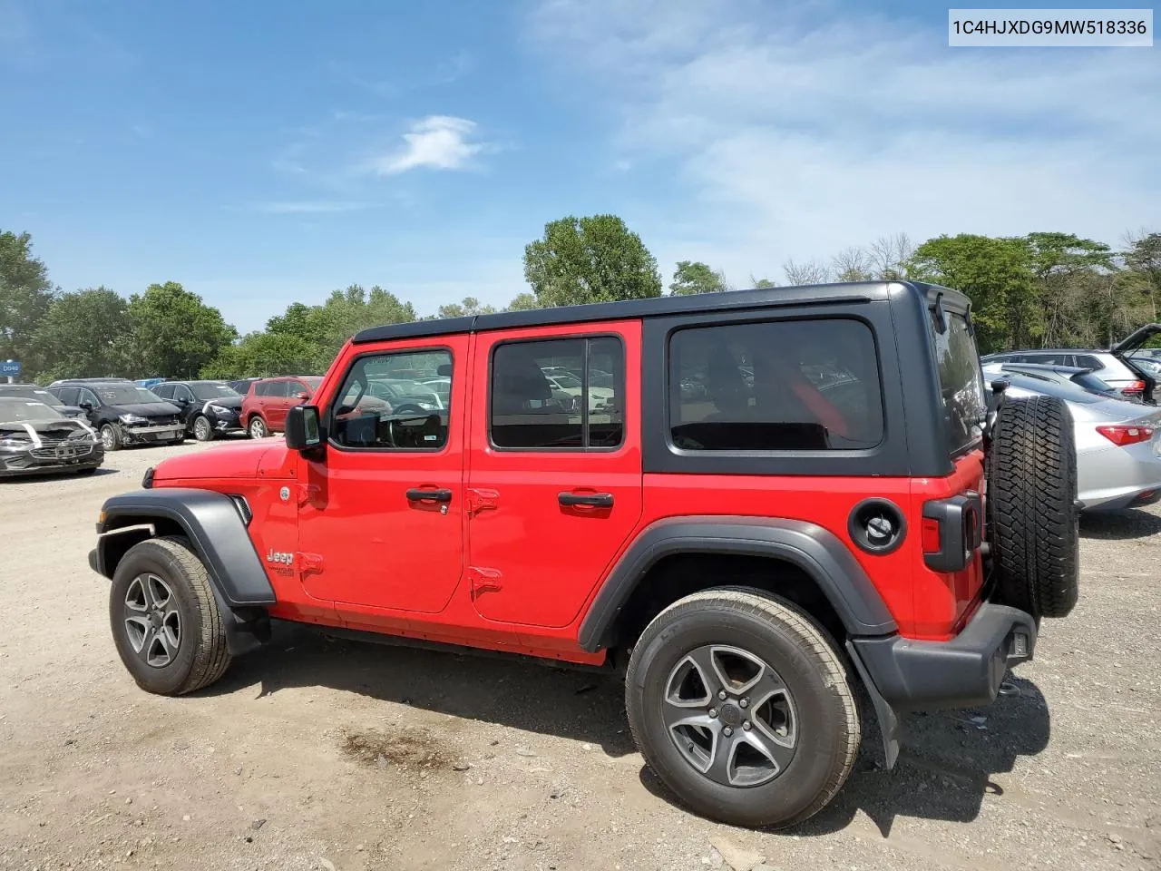 2021 Jeep Wrangler Unlimited Sport VIN: 1C4HJXDG9MW518336 Lot: 68349154