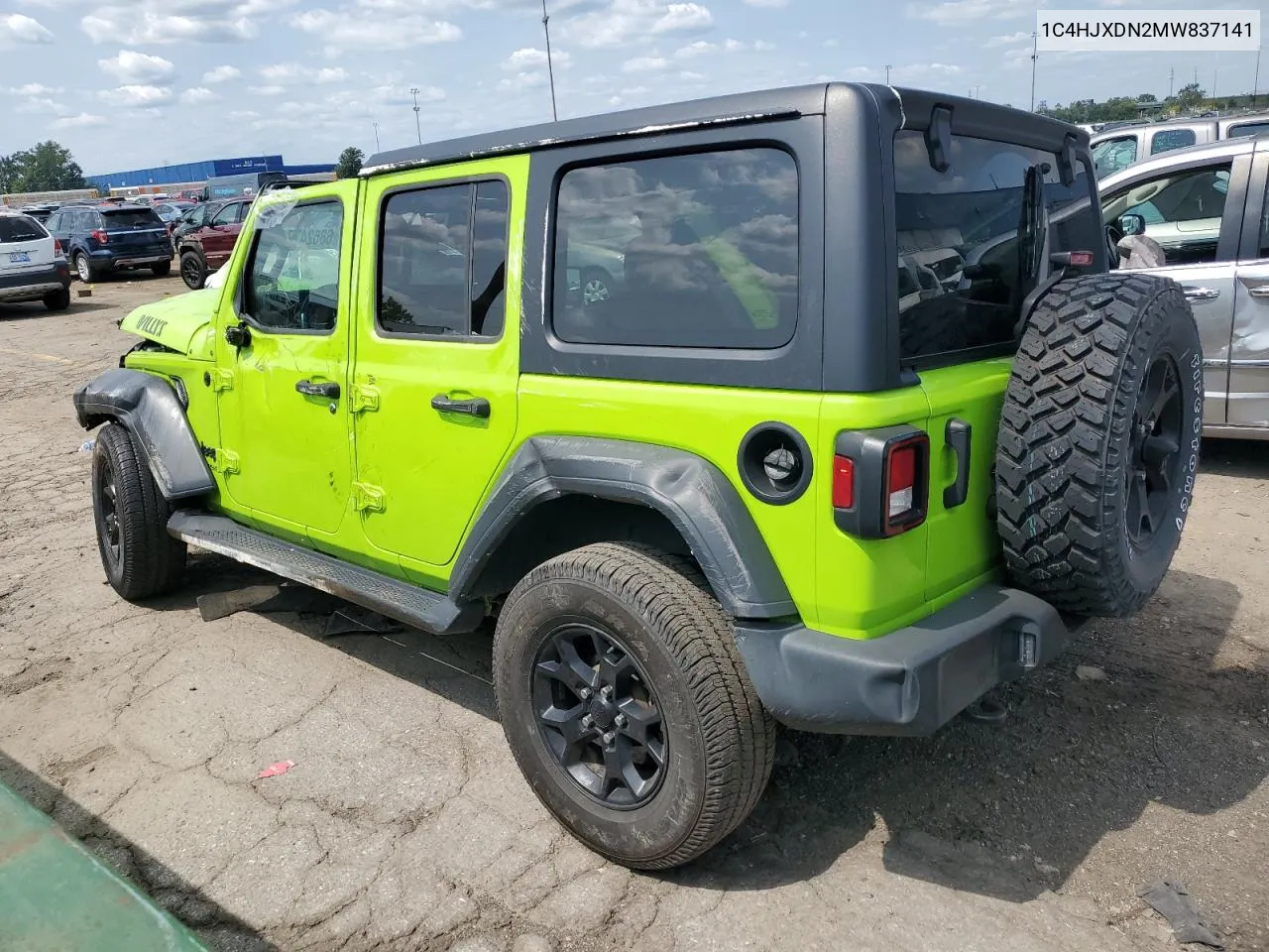 1C4HJXDN2MW837141 2021 Jeep Wrangler Unlimited Sport