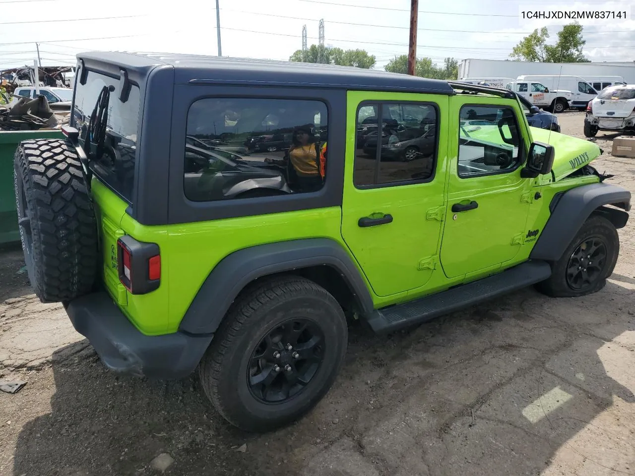 1C4HJXDN2MW837141 2021 Jeep Wrangler Unlimited Sport