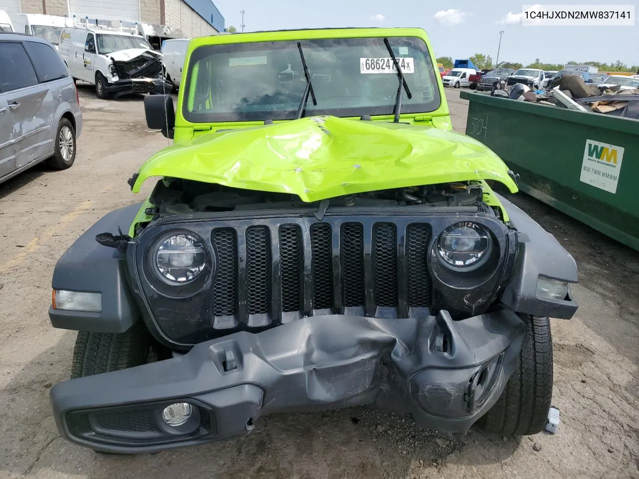 2021 Jeep Wrangler Unlimited Sport VIN: 1C4HJXDN2MW837141 Lot: 68624774