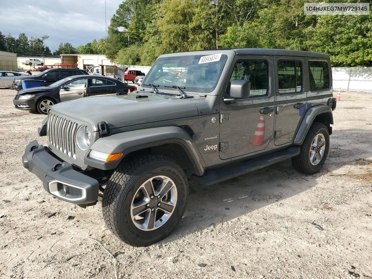 2021 Jeep Wrangler Unlimited Sahara VIN: 1C4HJXEG7MW729145 Lot: 68645834