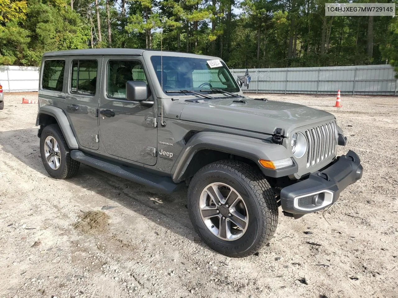 2021 Jeep Wrangler Unlimited Sahara VIN: 1C4HJXEG7MW729145 Lot: 68645834