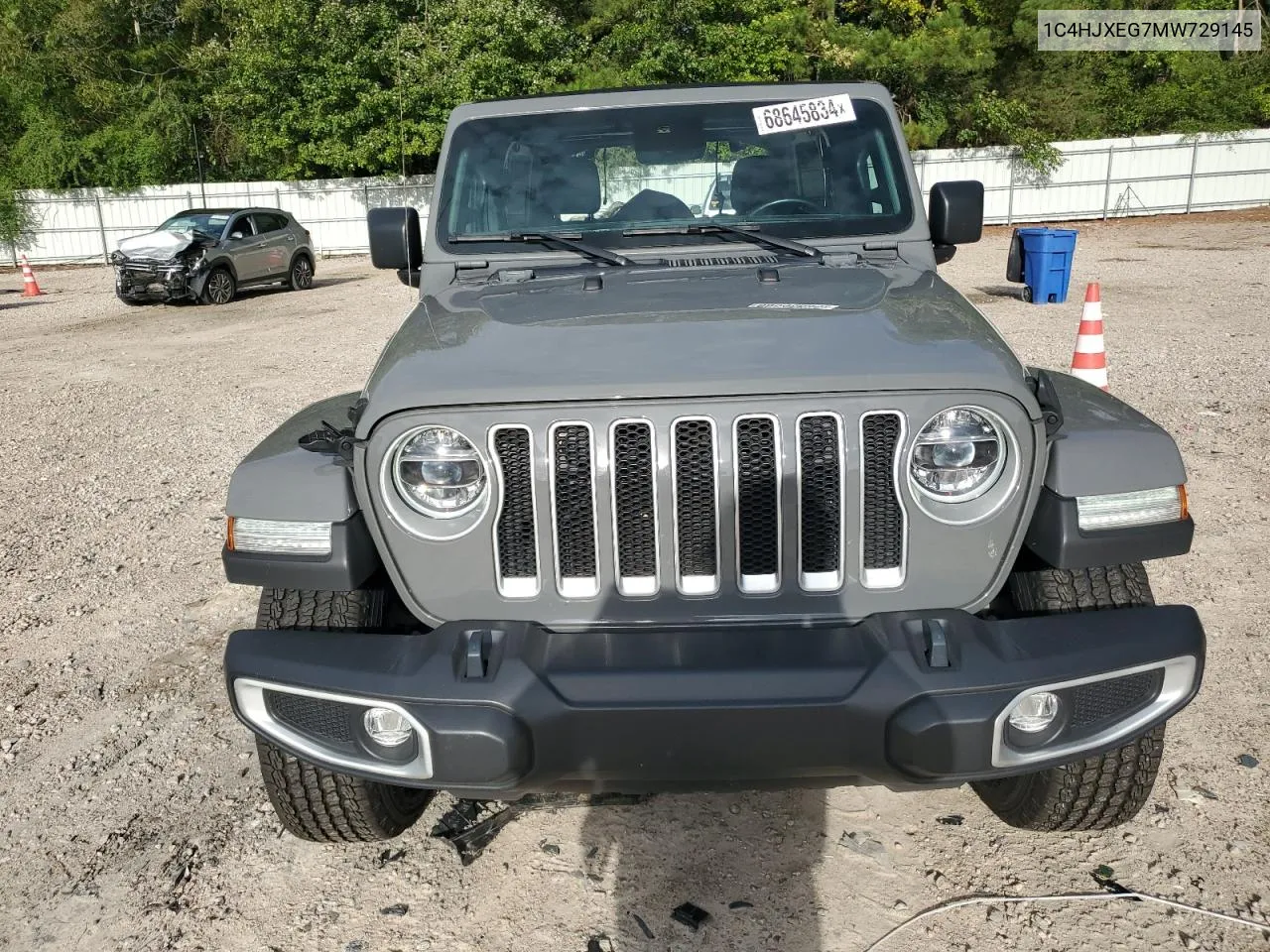 2021 Jeep Wrangler Unlimited Sahara VIN: 1C4HJXEG7MW729145 Lot: 68645834