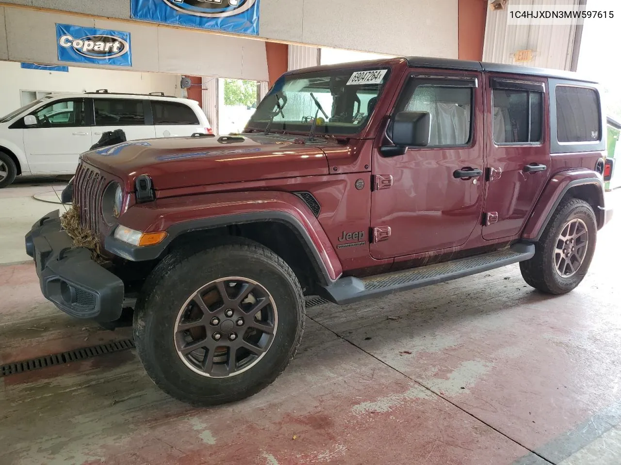 2021 Jeep Wrangler Unlimited Sport VIN: 1C4HJXDN3MW597615 Lot: 69047264